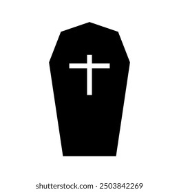 Coffin dead icon illustrated on background