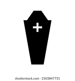 Coffin dead icon illustrated on background