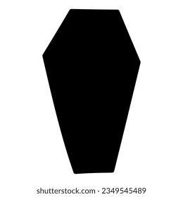 coffin dead man funeral halloween black icon