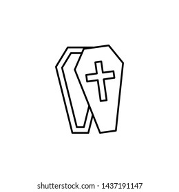 coffin, death outline icon. detailed set of death illustrations icons. can be used for web, logo, mobile app, UI, UX