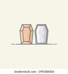 Coffin design vector icon illustration