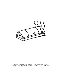 coffin doodle concept illustration vector