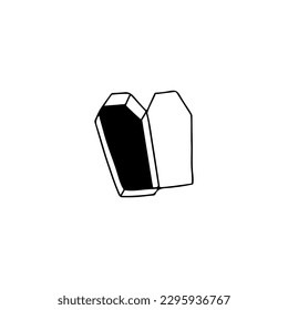 coffin doodle concept illustration vector