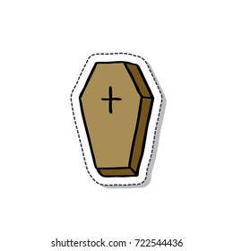 coffin doodle icon