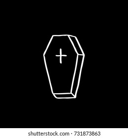 coffin doodle icon