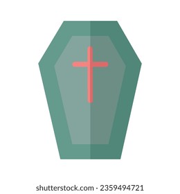 coffin dracula vampire flat icon
