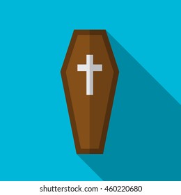 Coffin flat icon illustration isolated vector sign symbol