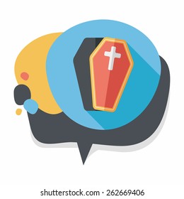 coffin flat icon with long shadow,eps10