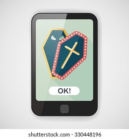 coffin flat icon with long shadow,eps10