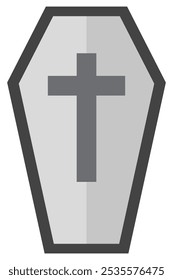 Coffin flat icon vector design isolated on white background.