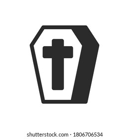 coffin Flat solid Halloween Icon