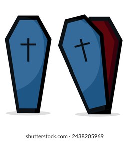 coffin for funeral icon. Death and funerals vector illustration.