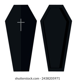 coffin for funeral icon. Death and funerals vector illustration.