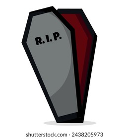 coffin for funeral icon. Death and funerals vector illustration.