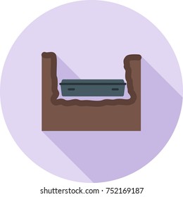 Coffin in Grave