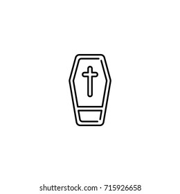 Coffin Halloween Concept icon