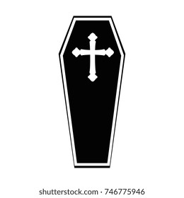 coffin halloween decorative icon