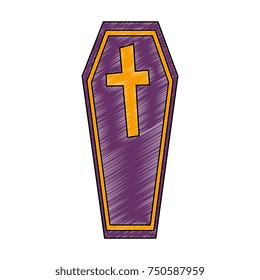 coffin halloween decorative icon