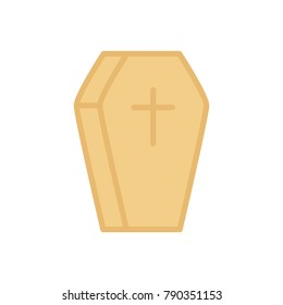 Coffin halloween flat icon
