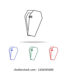 Coffin Halloween icon. Elements of Halloween in multi colored icons. Premium quality graphic design icon. Simple icon for websites, web design, mobile app, info graphics on white background