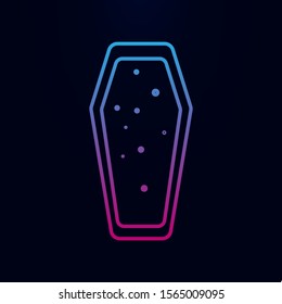 Coffin halloween nolan icon. Simple thin line, outline vector of halloween icons for ui and ux, website or mobile application