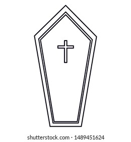 coffin happy halloween celebration design