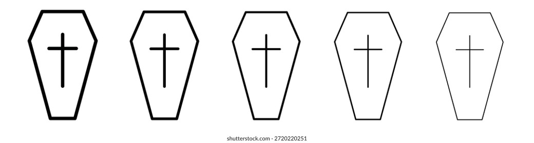 Diseño del icono del ataúd, logotipo, App, UI. Ilustración vectorial, EPS