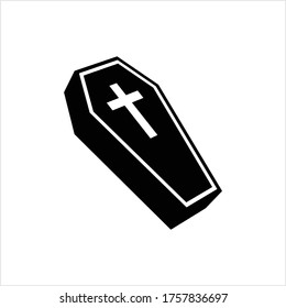 Coffin Icon, Coffin Design Vector Art Illustration