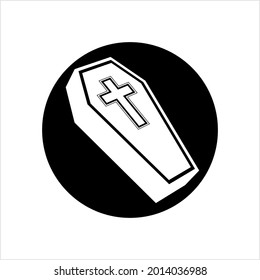Coffin Icon, Coffin Design Vector Art Illustration
