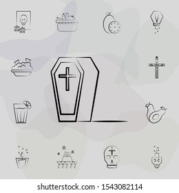 Coffin icon. Dia de muertos icons universal set for web and mobile