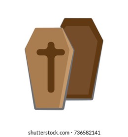 coffin icon flat color
