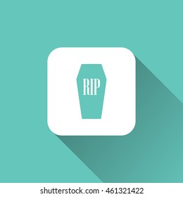 coffin icon. flat design
