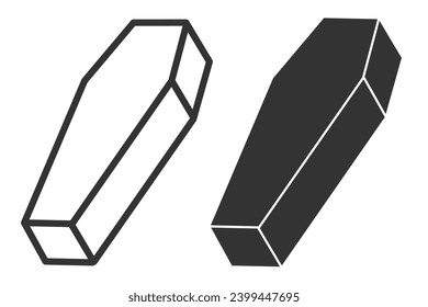 Coffin icon. Funeral design set vector ilustration.