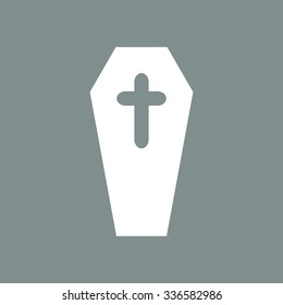Coffin icon. Halloween icon.