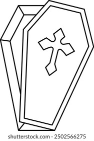 Coffin Icon for Halloween and Horror-Themed Designs