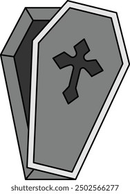 Coffin Icon for Halloween and Horror-Themed Designs