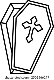 Coffin Icon for Halloween and Horror-Themed Designs