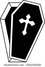 Coffin Icon for Halloween and Horror-Themed Designs