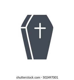 Coffin Icon Halloween Solid silhouette