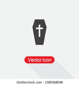 Coffin Icon, Halloween Coffin Icon Vector Illustration Eps10