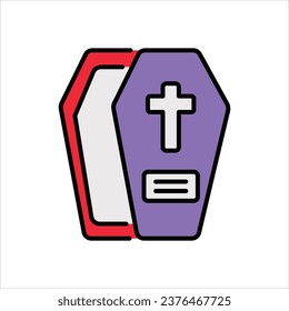 Icono de Coffin aislar ilustración de material vectorial de fondo blanco