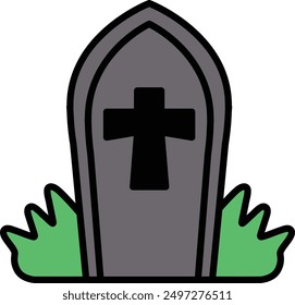 Un icono de ataúd en estilo de línea