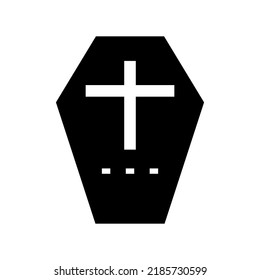 coffin icon or logo isolated sign symbol vector illustration - high quality black style vector icons
