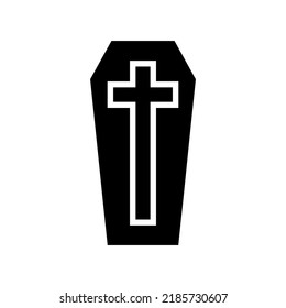coffin icon or logo isolated sign symbol vector illustration - high quality black style vector icons
