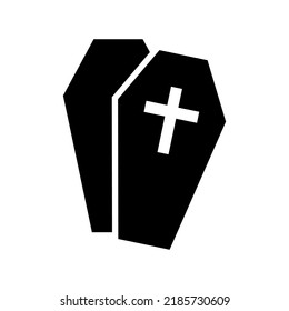 coffin icon or logo isolated sign symbol vector illustration - high quality black style vector icons

