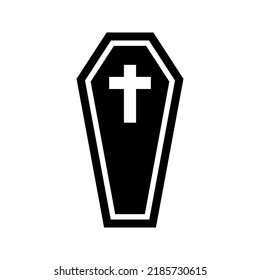 coffin icon or logo isolated sign symbol vector illustration - high quality black style vector icons
