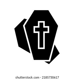 coffin icon or logo isolated sign symbol vector illustration - high quality black style vector icons
