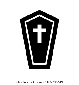 coffin icon or logo isolated sign symbol vector illustration - high quality black style vector icons
