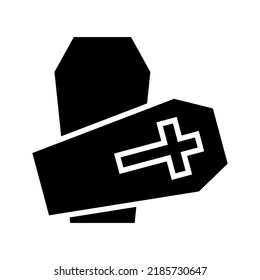 coffin icon or logo isolated sign symbol vector illustration - high quality black style vector icons

