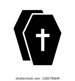 coffin icon or logo isolated sign symbol vector illustration - high quality black style vector icons
